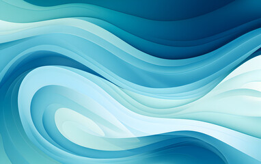 Swirl of oceanic blues, this abstract design captures the fluidity and depth of the sea's waves and currents. Wide background 16:10 ratio