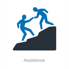 Assistantance and help icon concept