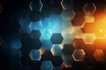 Hexagon background, Hexagonal for backdrop post, abstract metal hexagon - obrazy, fototapety, plakaty