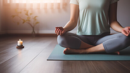 Obraz premium woman doing yoga