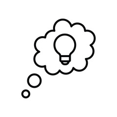 Idea icon isolate white background vector stock illustration