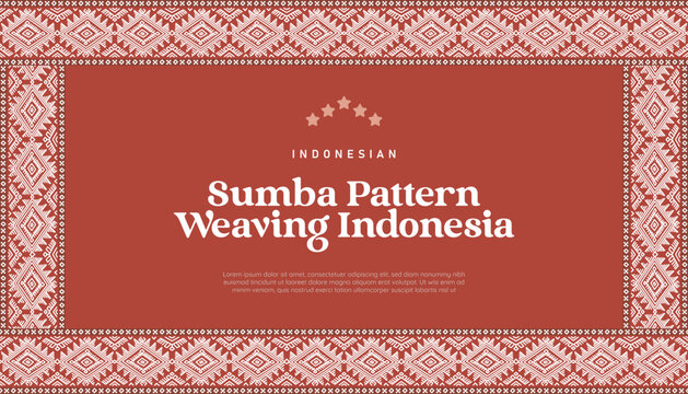 Indonesian Sumba Pattern Weaving Illustration