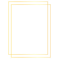Gold Rectangle Border Golden Frame