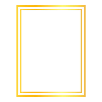 Gold Rectangle Border Golden Frame