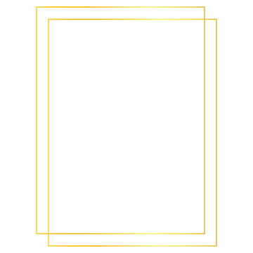 Gold Rectangle Border Golden Frame