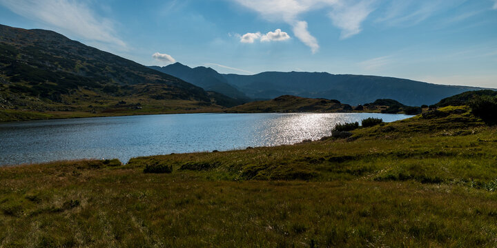 Zanoaga lake in Retezat mountains in Romania