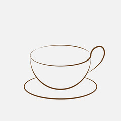 Cup of coffee icon. Vector illustration. Sketch for creativity.