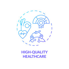 2D gradient high quality healthcare icon, simple isolated vector, medical tourism thin line illustration.