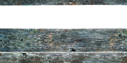 Background and texture from old boards with a gap of transparent space for advertising. PNG....