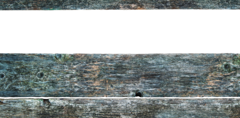 Background and texture from old boards with a gap of transparent space for advertising. PNG. Panorama.