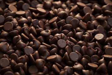 chocolate chips, flat lighting photography, no dark spots, low specular, realistic, seamless texture