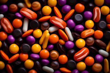High quality, halloween candy, seamless background, 