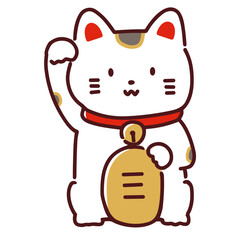かわいい招き猫のイラスト