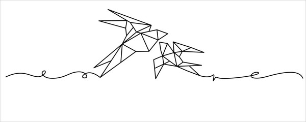 origami lineart 