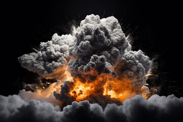 A background of an explosion