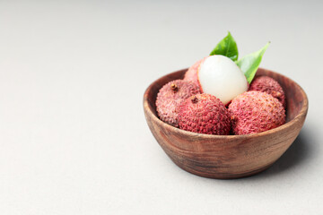 Lychee, concept of fresh and ripe exotic food