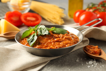 Bolognese sauce, concept of tasty and delicious food