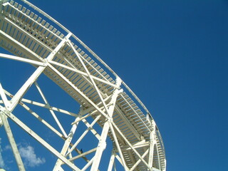 White rollercoaster in the sky