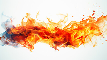 fire flame isolated on white background