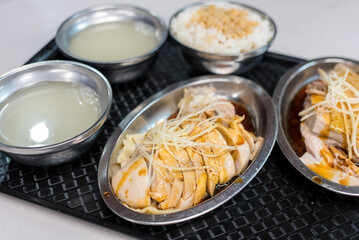 Chicken rice in the street market