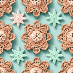 Seamless Crotchet Christmas Digital Backgrounds, Christmas backdrops, Christmas Sweater Pattern Digital Paper, Surface Patterns, cosy paper