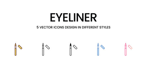 Eyeliner icon. Suitable for Web Page, Mobile App, UI, UX and GUI design.