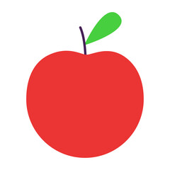 Vector apple isolated on white background