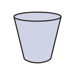 Vector water in glass icon vector on trendy style for design