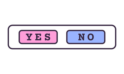 Vector yes and no answer buttons vector isolated on white background