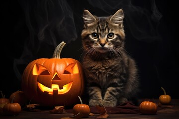 Halloween Cat - generative ai