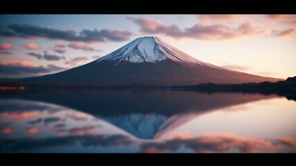絶景の富士山（朝日）
