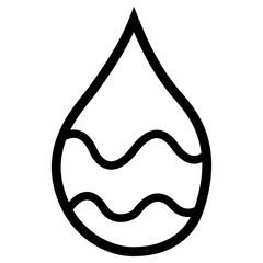 Droplets Line Vector Illustration 