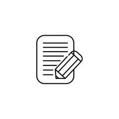 Pencil and document icon