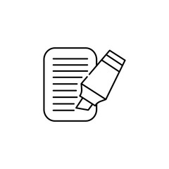 document and highlighter icon