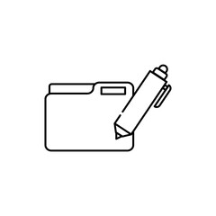 document folder and pen icon