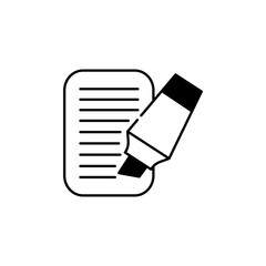 document and highlighter icon