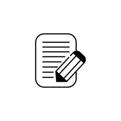 Pencil and document icon