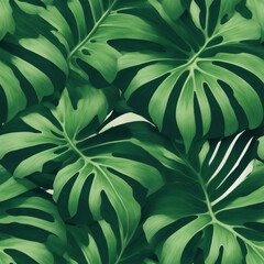 monstera leaf pattern AI generative