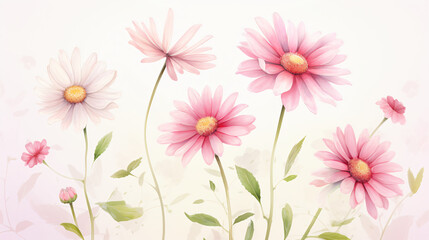 Obraz na płótnie Canvas Watercolor daisy flower
