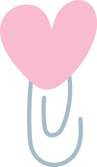 cute paper clip hand drawn stationery doodle isolate