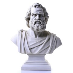 Fototapeta premium Detailed ancient greek philosopher marble bust sculpture
