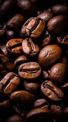 Fototapeta premium roasted coffee beans close-up, can be used as a background
