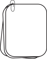 paper border hand drawn stationery doodle line