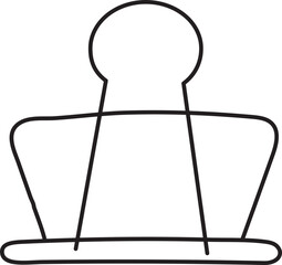 paper clip hand drawn stationery doodle line