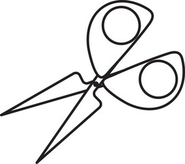scissor hand drawn stationery doodle line