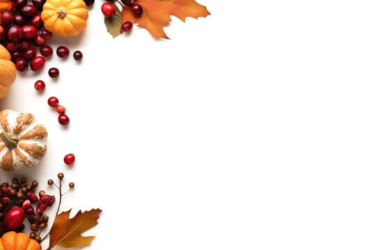 autumn leaves and pumpkin border