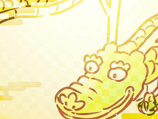 お正月辰年龍年賀状