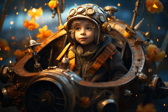 Magic imaginary world full with color and happiness. Generative ai.