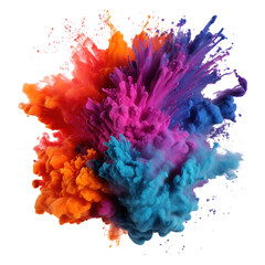 Obraz premium Multicolored Holi, Holli, Holly. bright splash isolated