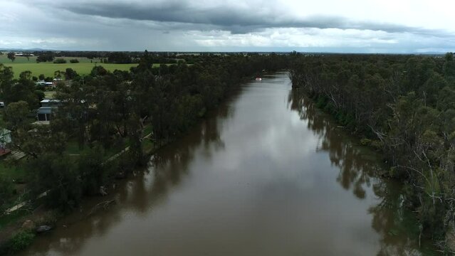 Murray River drone shot Swan Hill